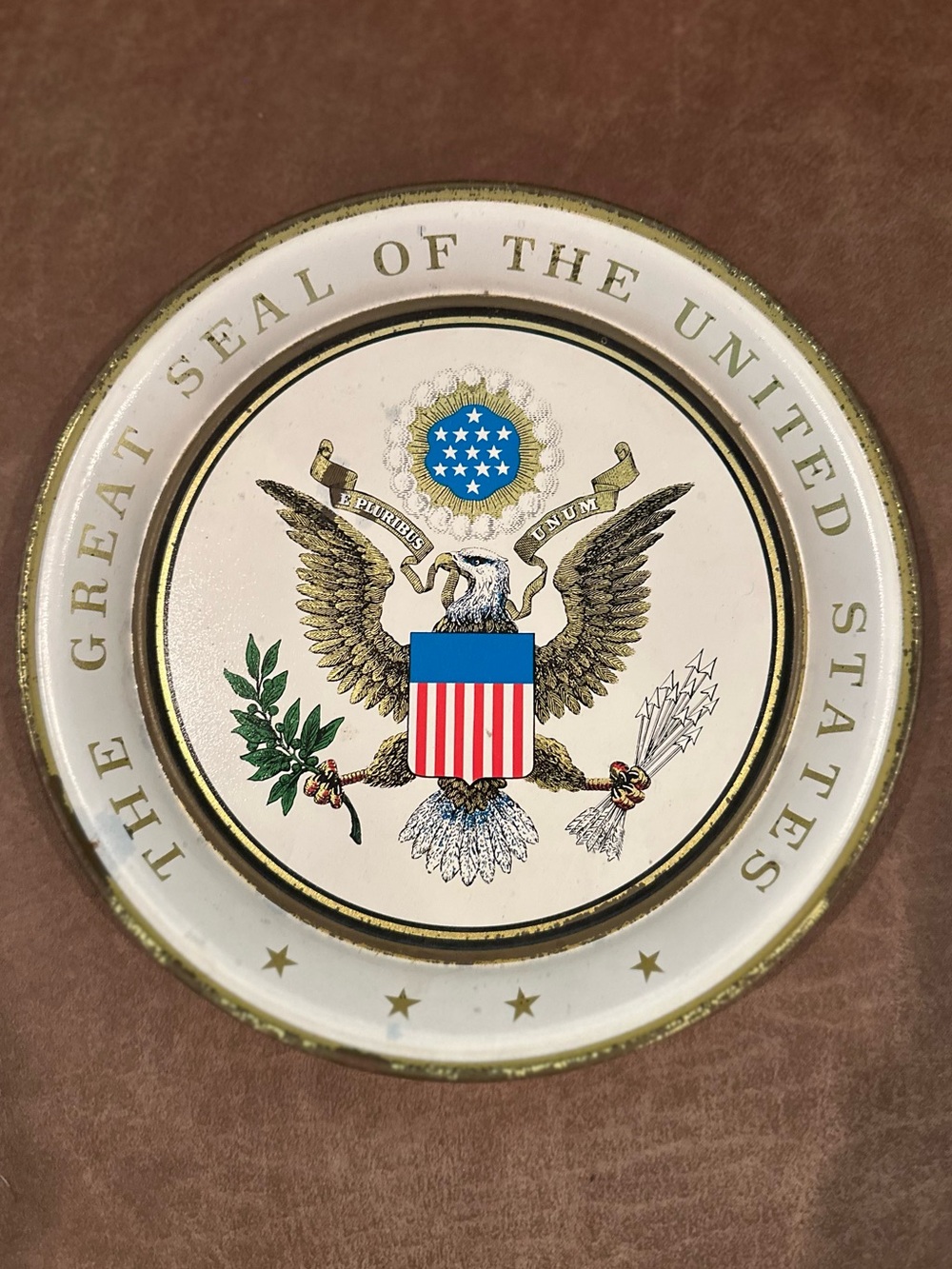 Vintage United States Seal Metal Tray